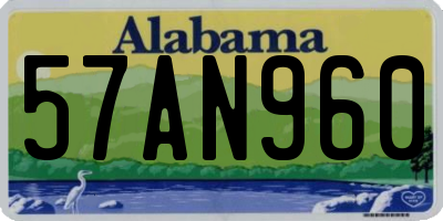 AL license plate 57AN960