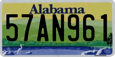 AL license plate 57AN961