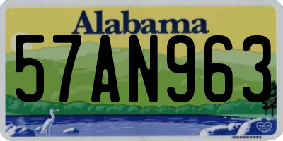 AL license plate 57AN963
