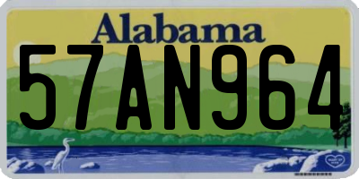 AL license plate 57AN964