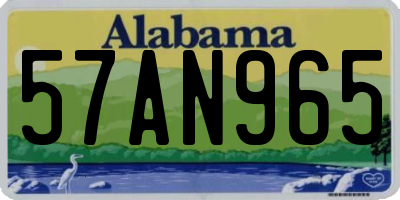 AL license plate 57AN965
