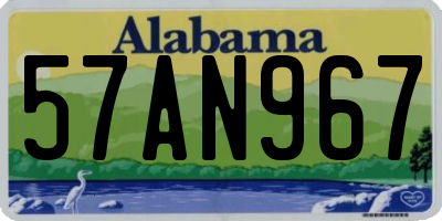 AL license plate 57AN967
