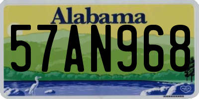 AL license plate 57AN968
