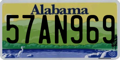 AL license plate 57AN969