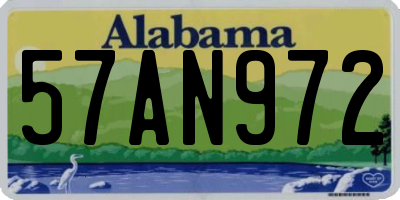 AL license plate 57AN972