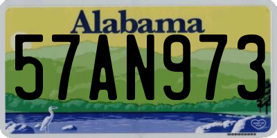 AL license plate 57AN973