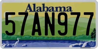 AL license plate 57AN977