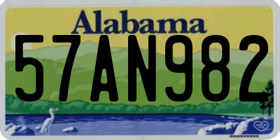 AL license plate 57AN982