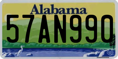 AL license plate 57AN990