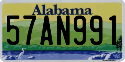 AL license plate 57AN991