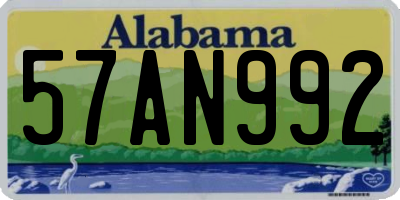 AL license plate 57AN992