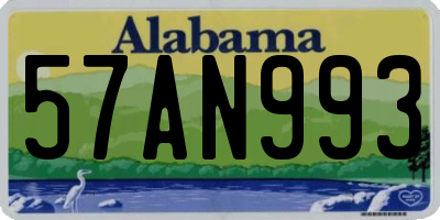 AL license plate 57AN993