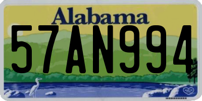 AL license plate 57AN994