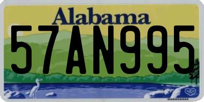 AL license plate 57AN995
