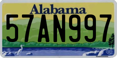 AL license plate 57AN997