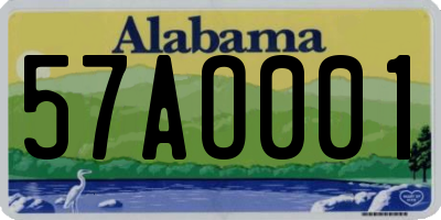 AL license plate 57AO001