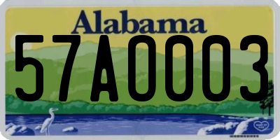 AL license plate 57AO003