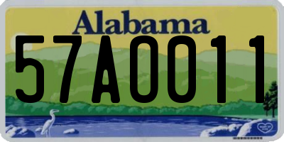 AL license plate 57AO011