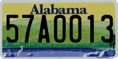 AL license plate 57AO013