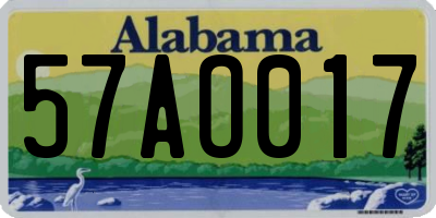 AL license plate 57AO017
