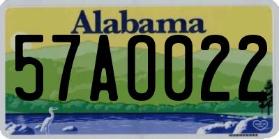 AL license plate 57AO022