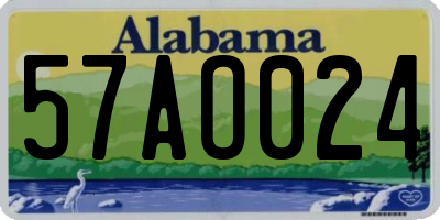 AL license plate 57AO024