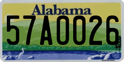 AL license plate 57AO026