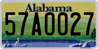 AL license plate 57AO027