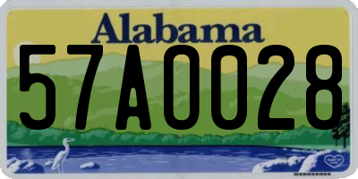 AL license plate 57AO028