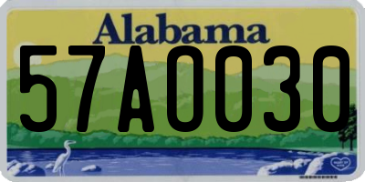 AL license plate 57AO030