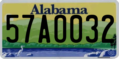 AL license plate 57AO032