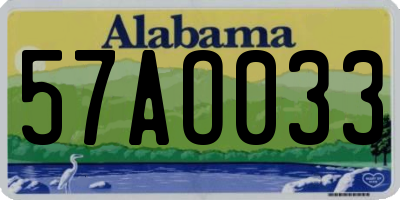 AL license plate 57AO033