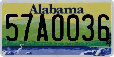 AL license plate 57AO036
