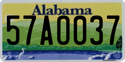 AL license plate 57AO037