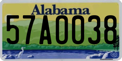 AL license plate 57AO038