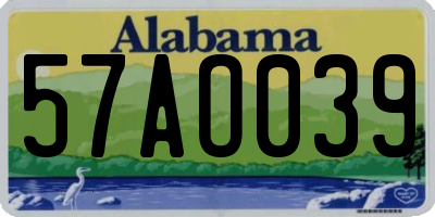 AL license plate 57AO039