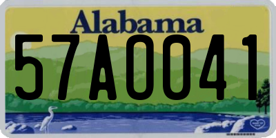 AL license plate 57AO041