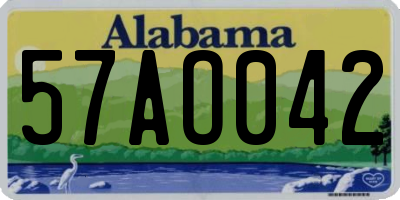 AL license plate 57AO042