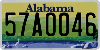AL license plate 57AO046