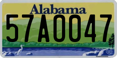 AL license plate 57AO047