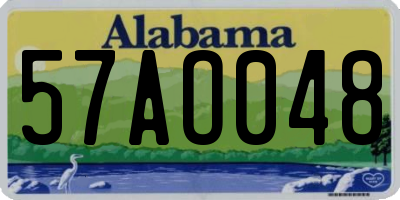 AL license plate 57AO048