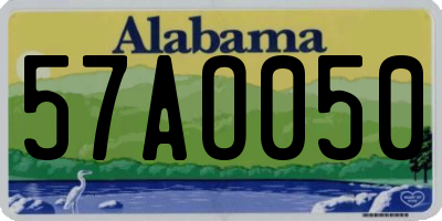 AL license plate 57AO050