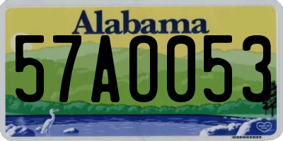 AL license plate 57AO053