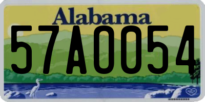 AL license plate 57AO054
