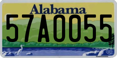 AL license plate 57AO055