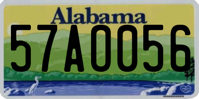 AL license plate 57AO056
