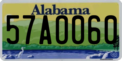 AL license plate 57AO060