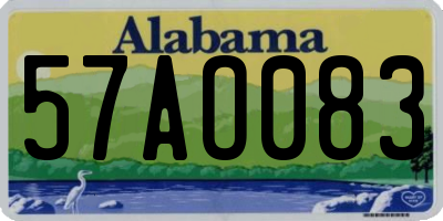 AL license plate 57AO083