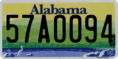 AL license plate 57AO094
