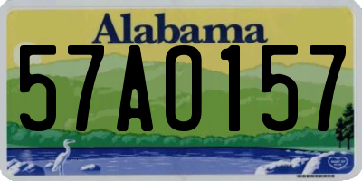 AL license plate 57AO157